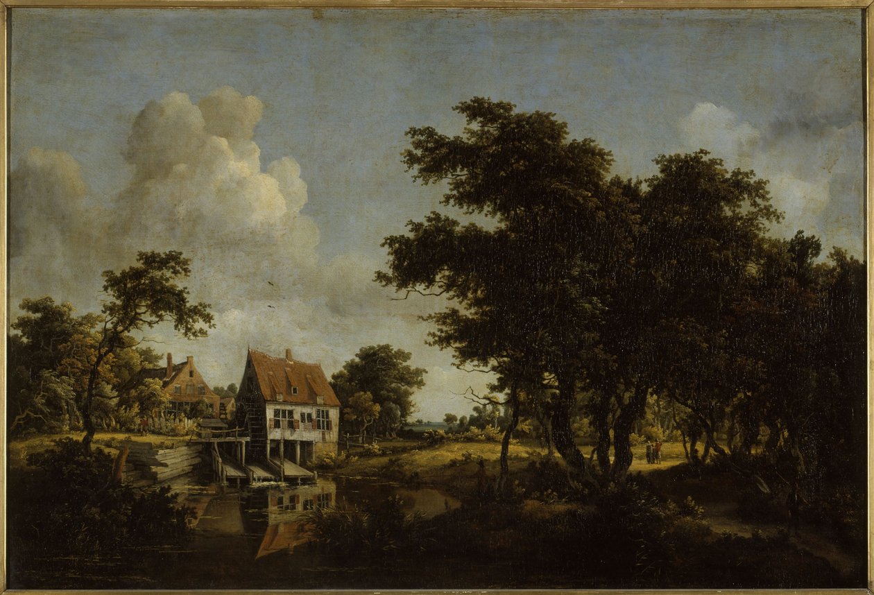 Mlýny, mezi lety 1664 a 1668 (olej) od Meindert Hobbema