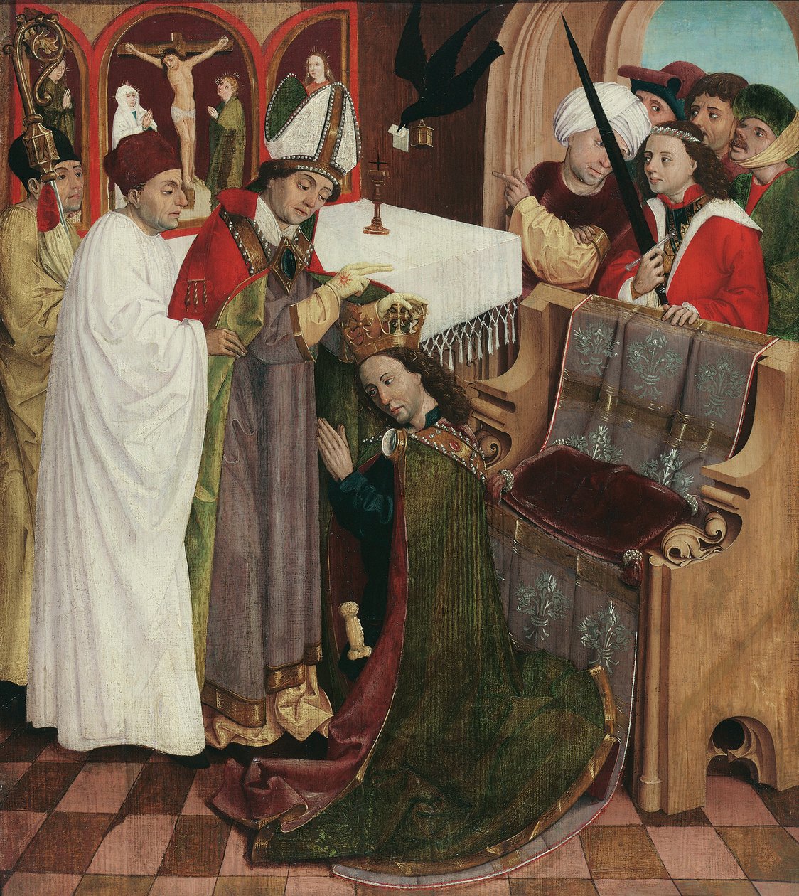 Korunovace sv. Oswald od Meister der Oswaldlegende