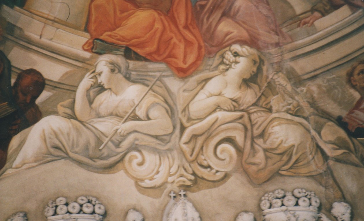 Banz Collegiate Church, stropní freska od Melchior Steidl