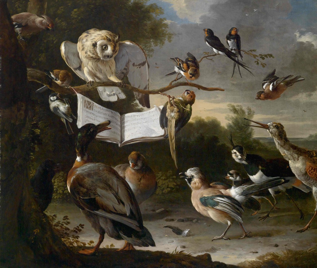 Ptačí koncert od Melchior de Hondecoeter