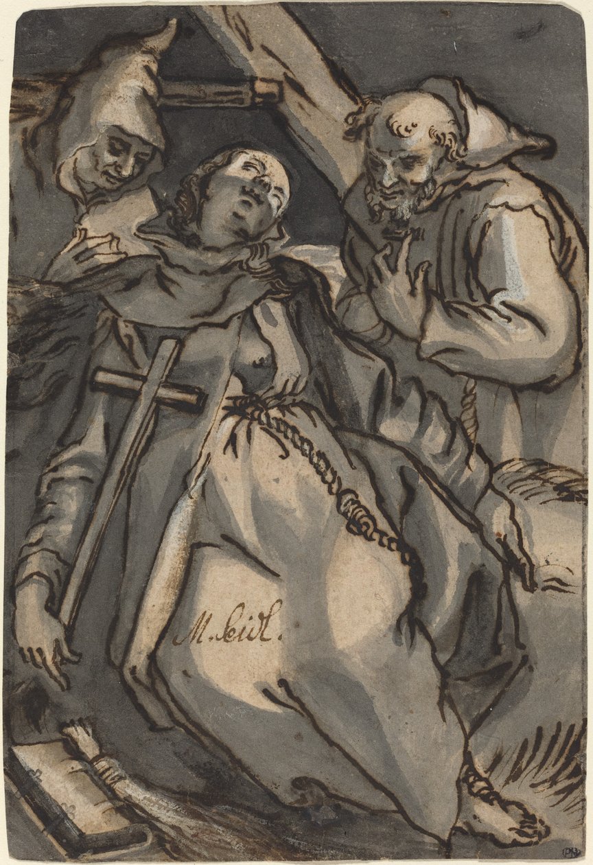 Svatá Eufrosyne od Melchior Steidl after Abraham Bloemaert