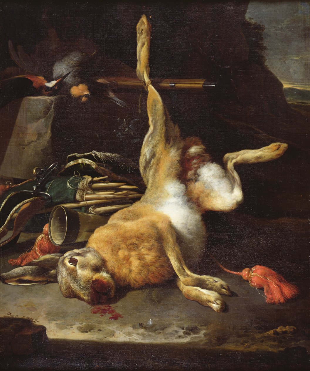 Zajíc od Melchior de Hondecoeter