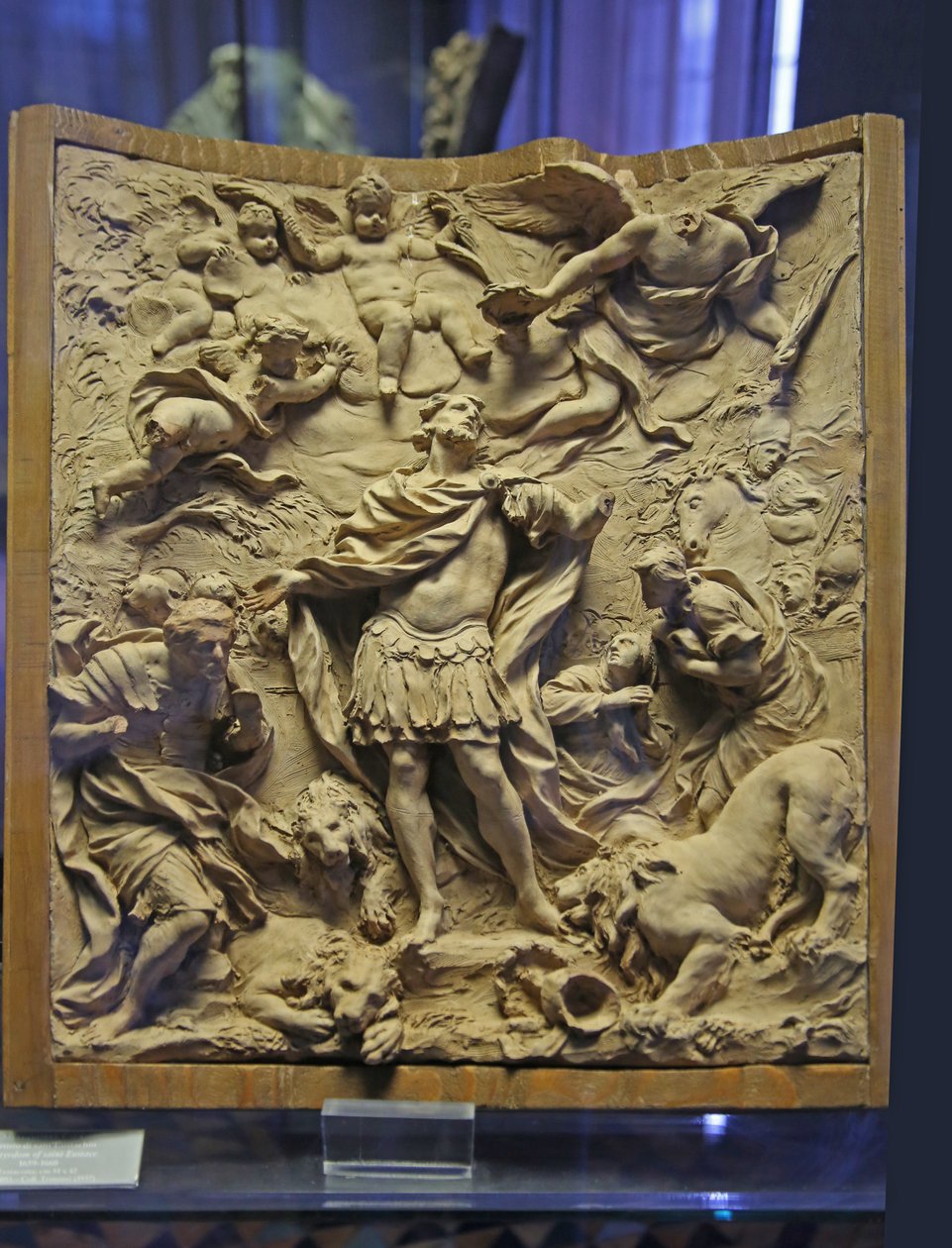Umučení svatého Eustace, 1660 (štuk) od Melchiorre Cafa