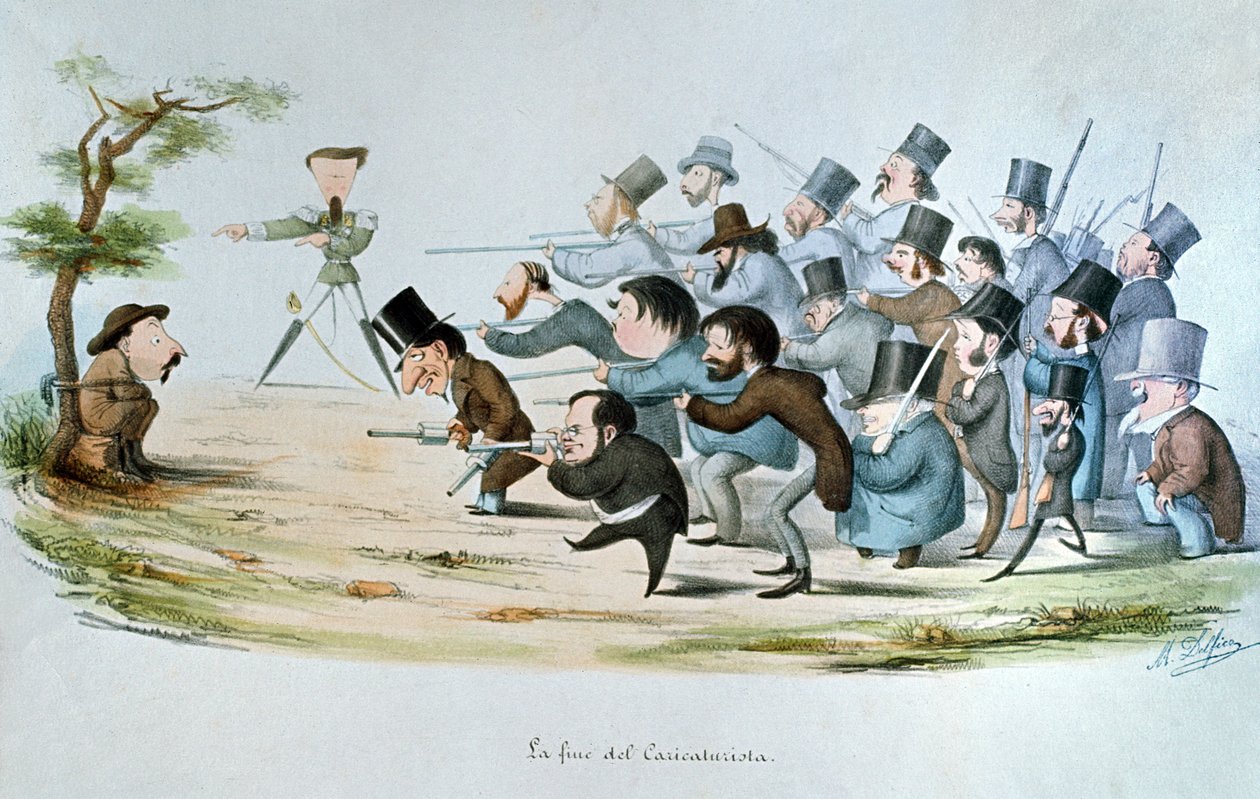 Konec karikaturisty, 1860 od Melchiorre Delfico