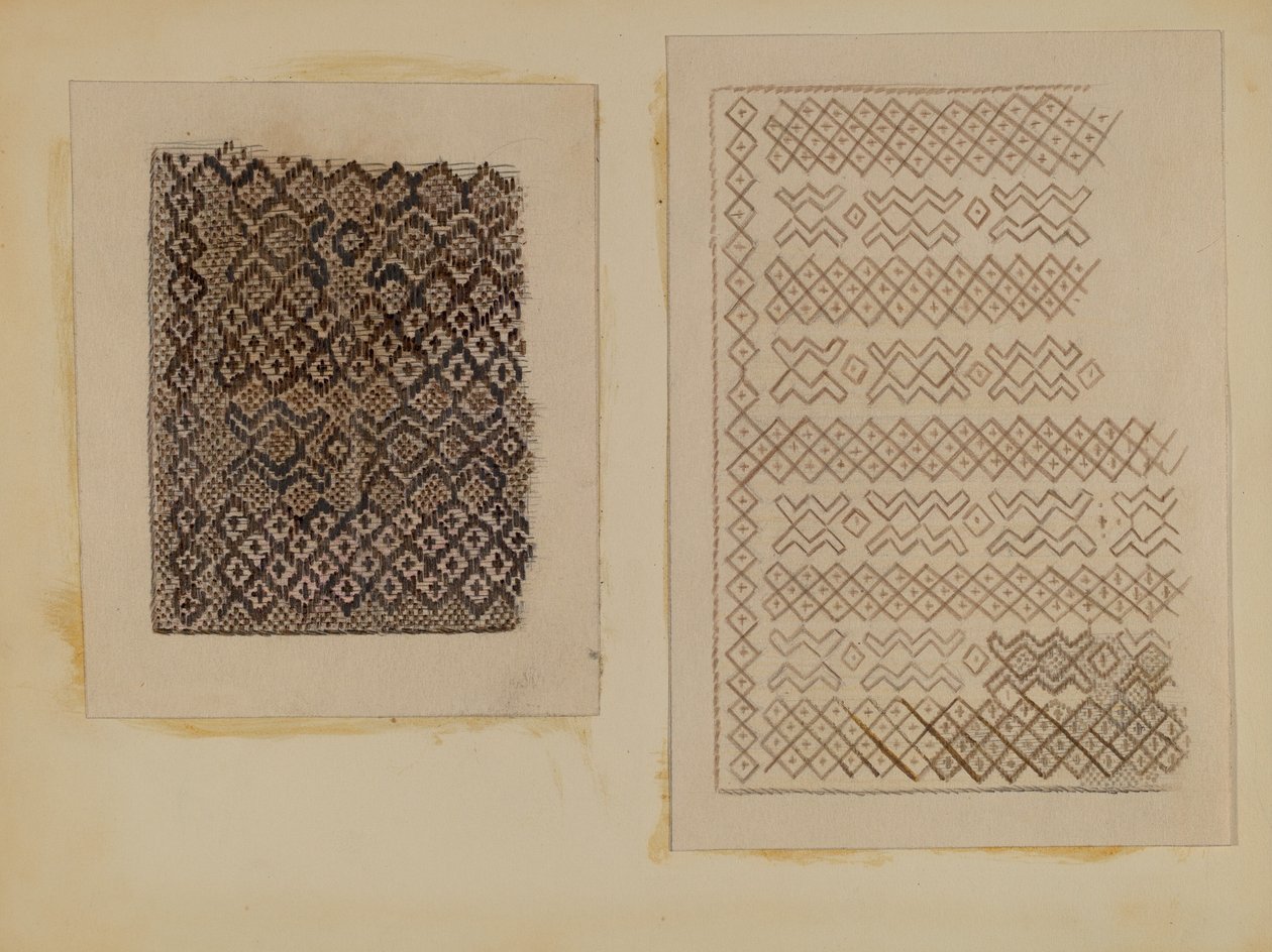 Materiál tkaný z Cat-tails, c. 1935. od Melita Hofmann