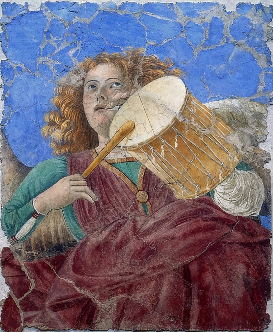 Hudební anděl. Kolem roku 1480 od Melozzo da Forli