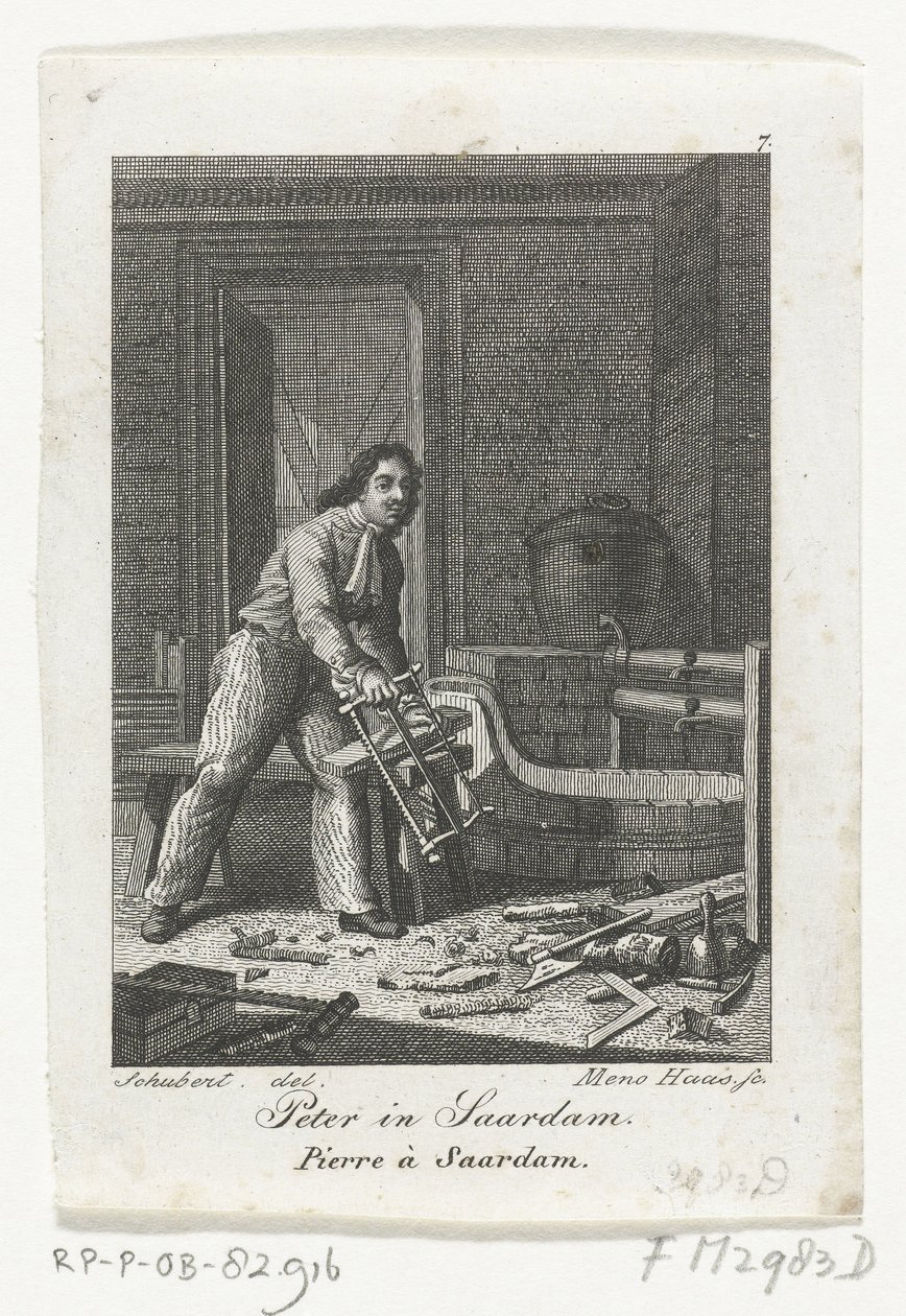 Petra Velikého v Zaandamu, 1697 od Meno Haas