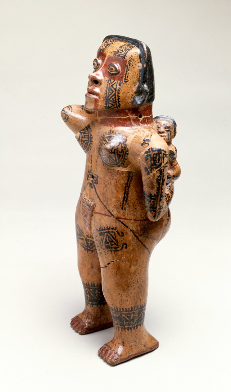 Žena s dítětem, Guanacaste, 500-800 (keramika) od Mesoamerican