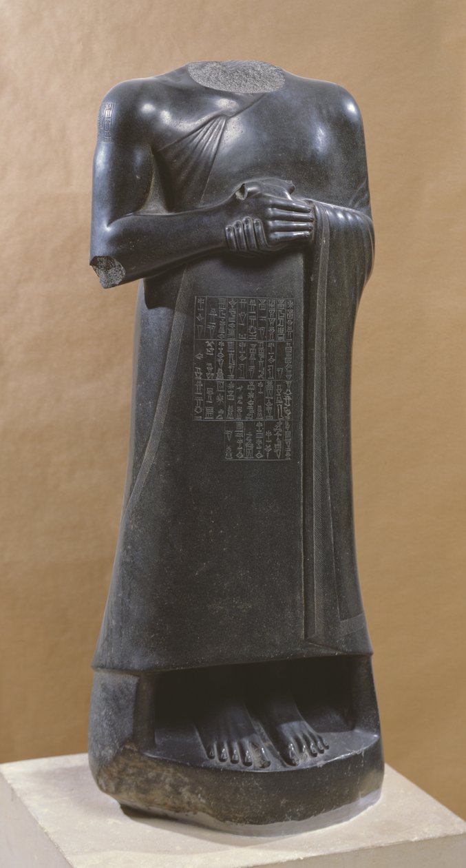 Gudea, princ z Lagashe, stojící (diorit) od Mesopotamian