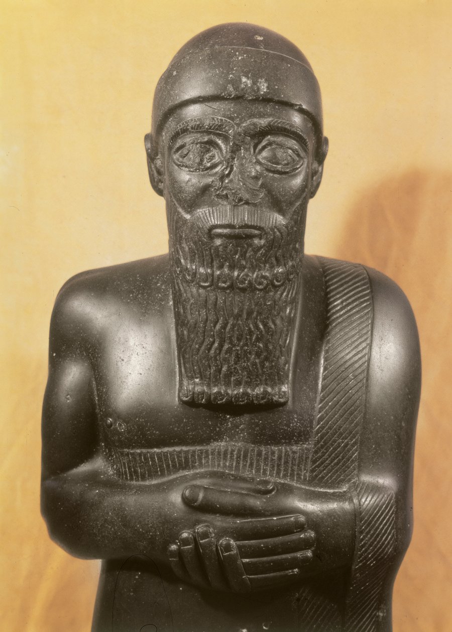 Socha krále Ishtup-Ilum, z Mari, Střední Eufrat (diorit) od Mesopotamian
