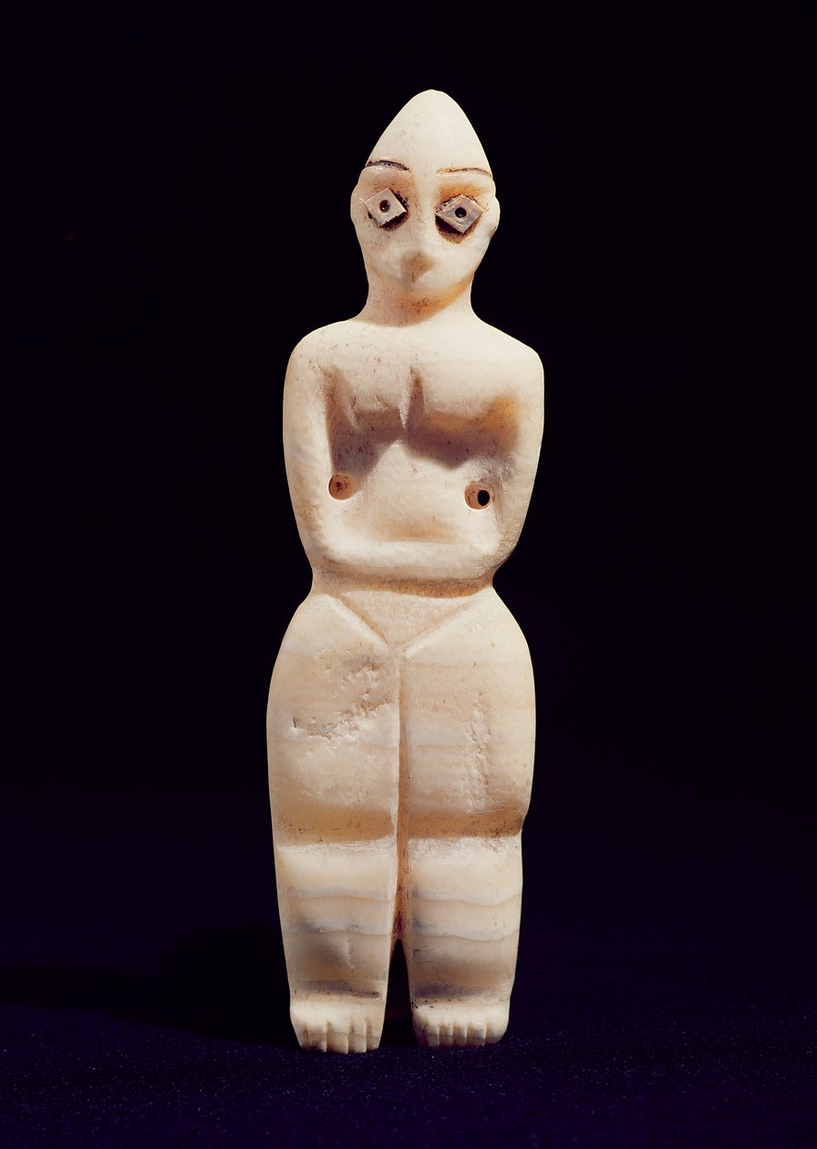 Soška ženy, počátek 4. tisíciletí před naším letopočtem (alabastr) od Mesopotamian