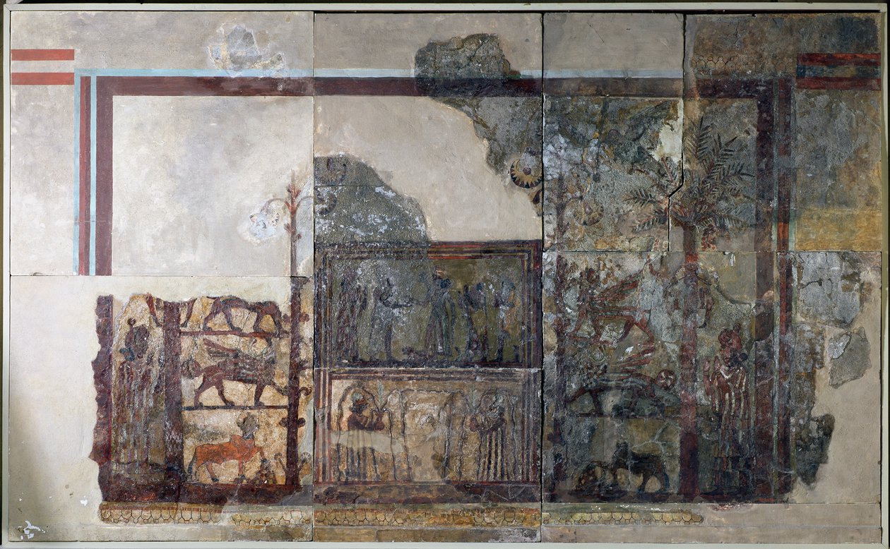 Zimri-Lim, král Mari, před bohyní Ištar, z paláce Zimri-Lim, Mari, střední Eufrat, 1778-1758 př. n. l. od Mesopotamian