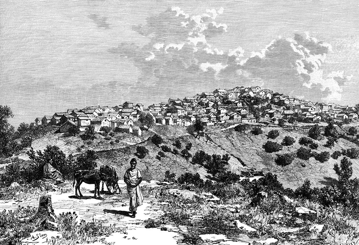 Vesnice Kabyle, severní Afrika, 1895. od Meunier