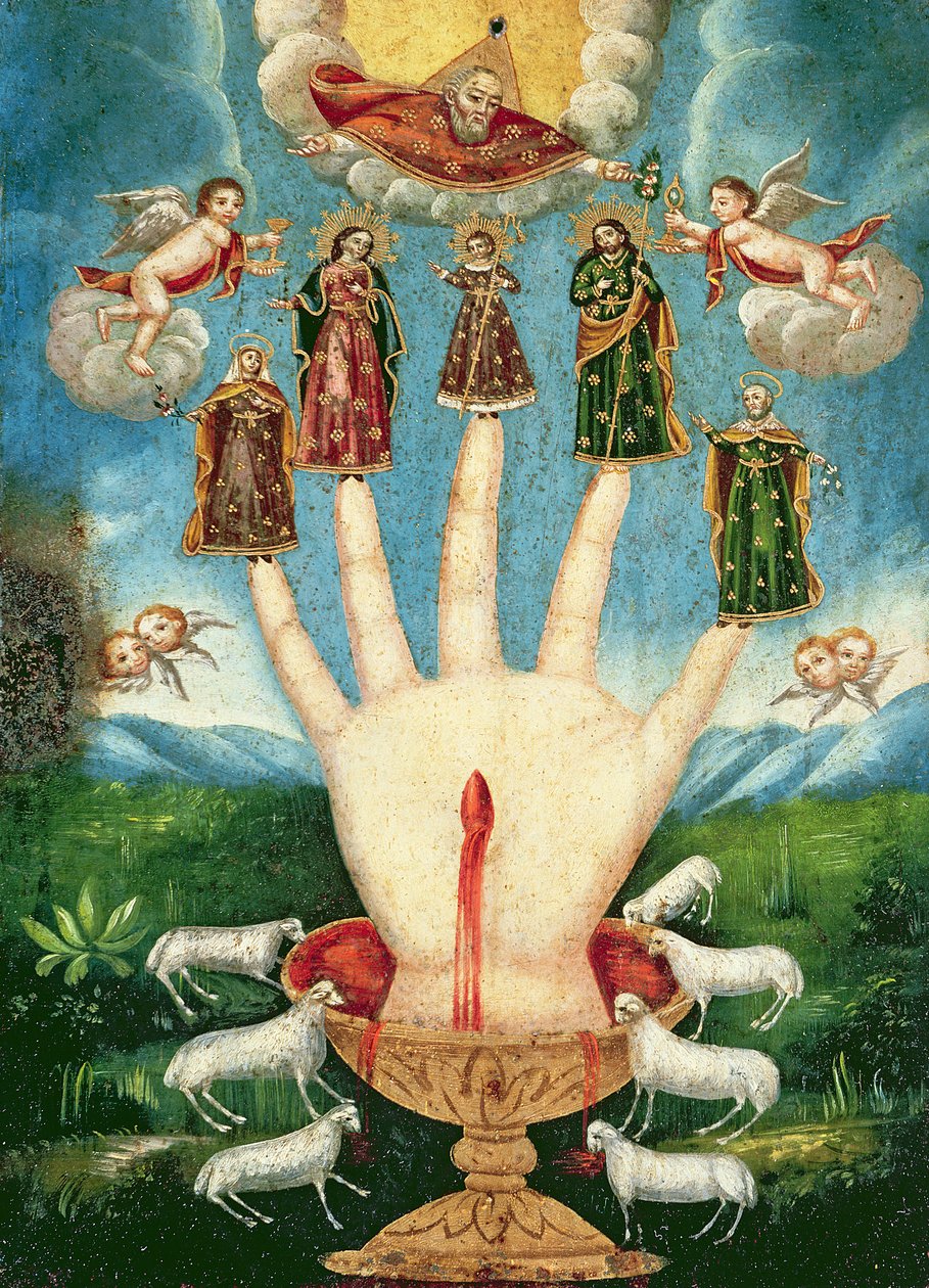 Mano Ponderosa (olej na plechu) od Mexican School