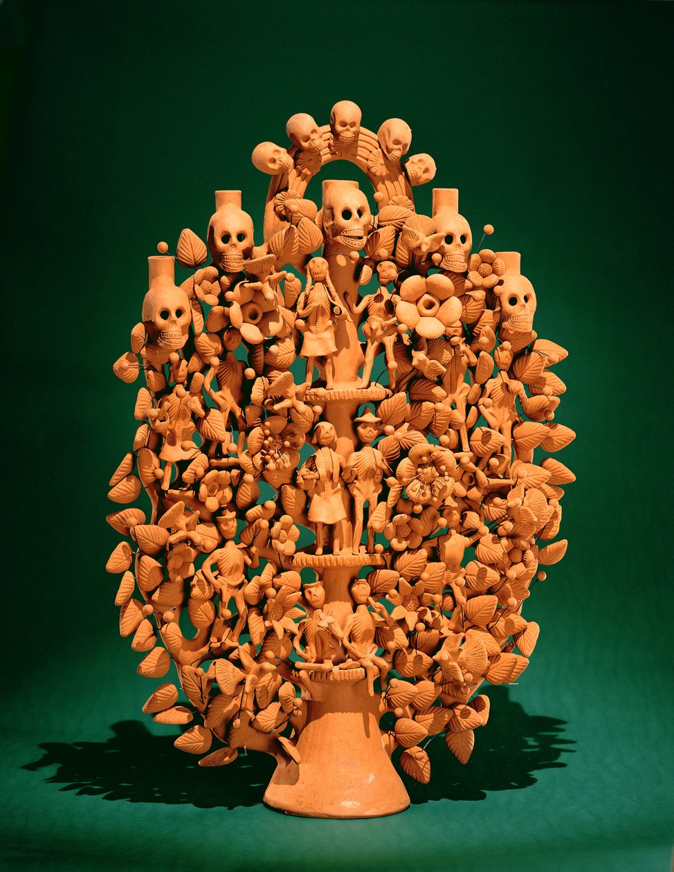 Strom života (jednodruhová pálená keramika) od Mexican School