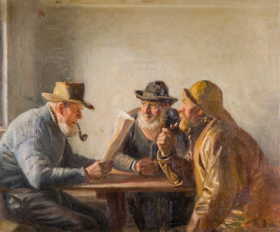 Rybáři v hostinci od Michael Peter Ancher