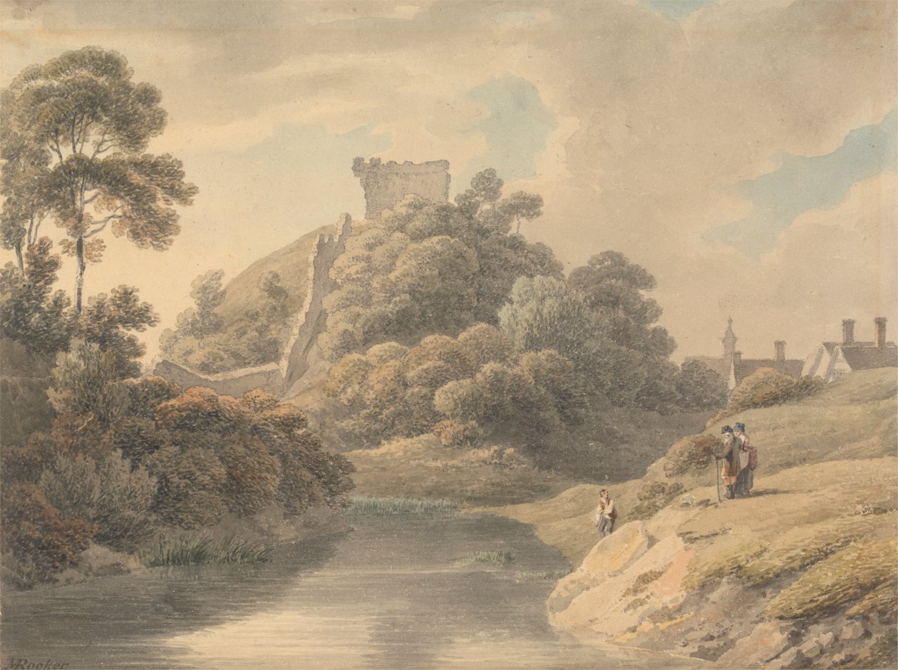 Clare Castle, Suffolk od Michael Angelo Rooker
