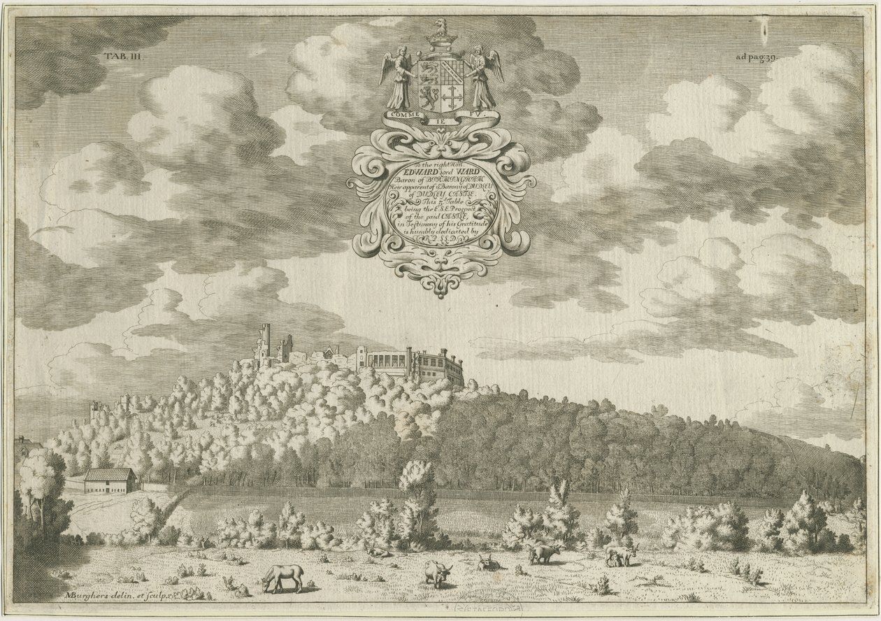 Dudley Castle: mědirytina, nd [1653-1686] (tisk) od Michael Burghers
