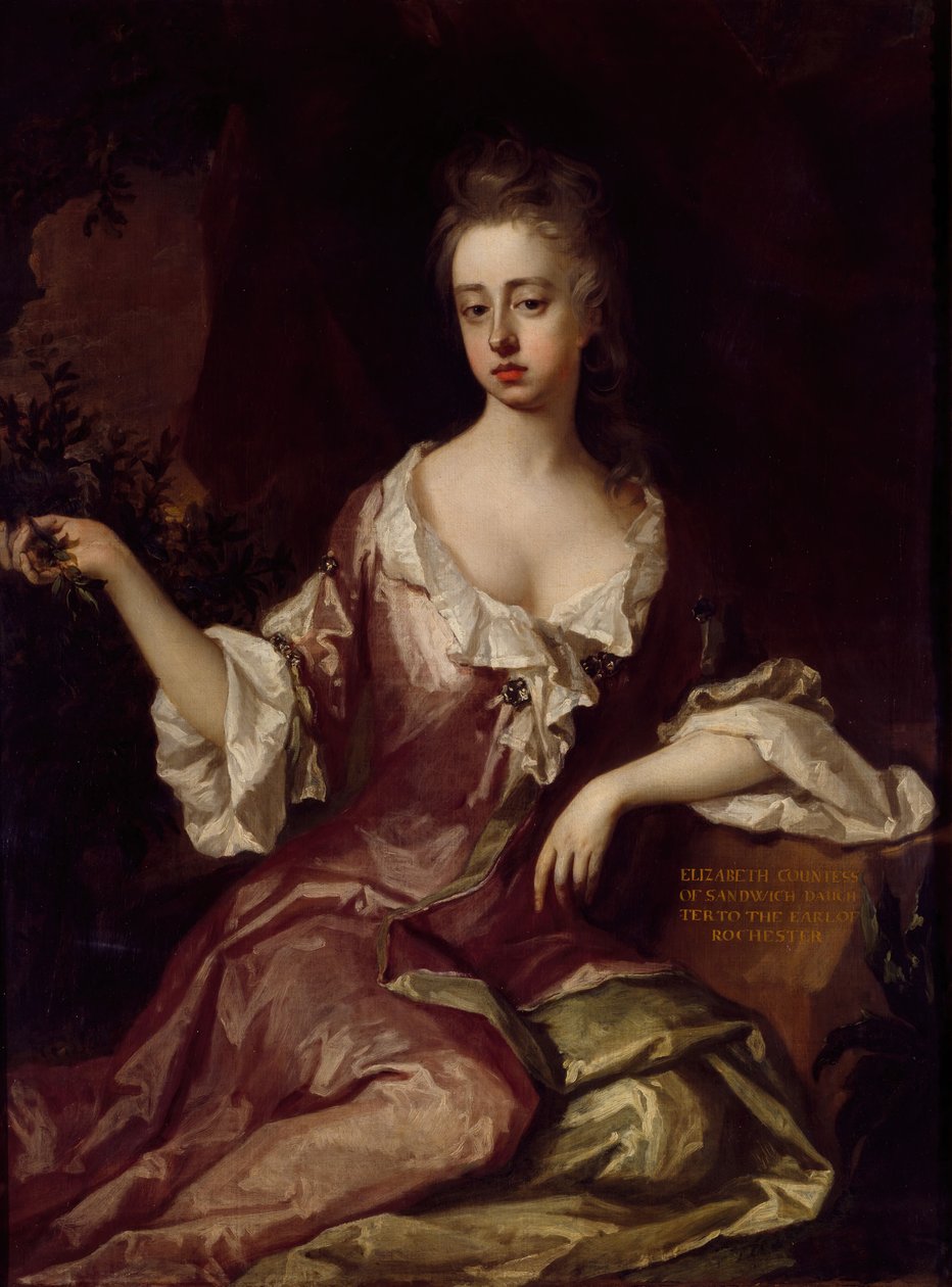 Alžběta hraběnka ze Sandwiche kolem 1674-1757, 1690-1740. od Michael Dahl