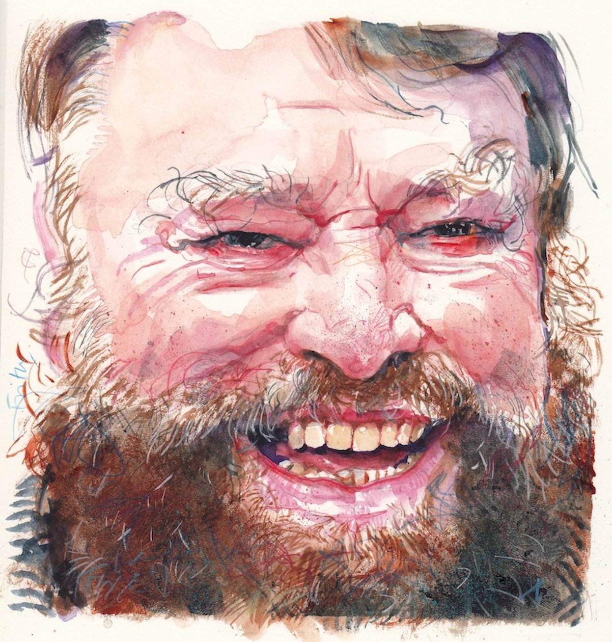 Brian Blessed (akvarel) od Michael Frith