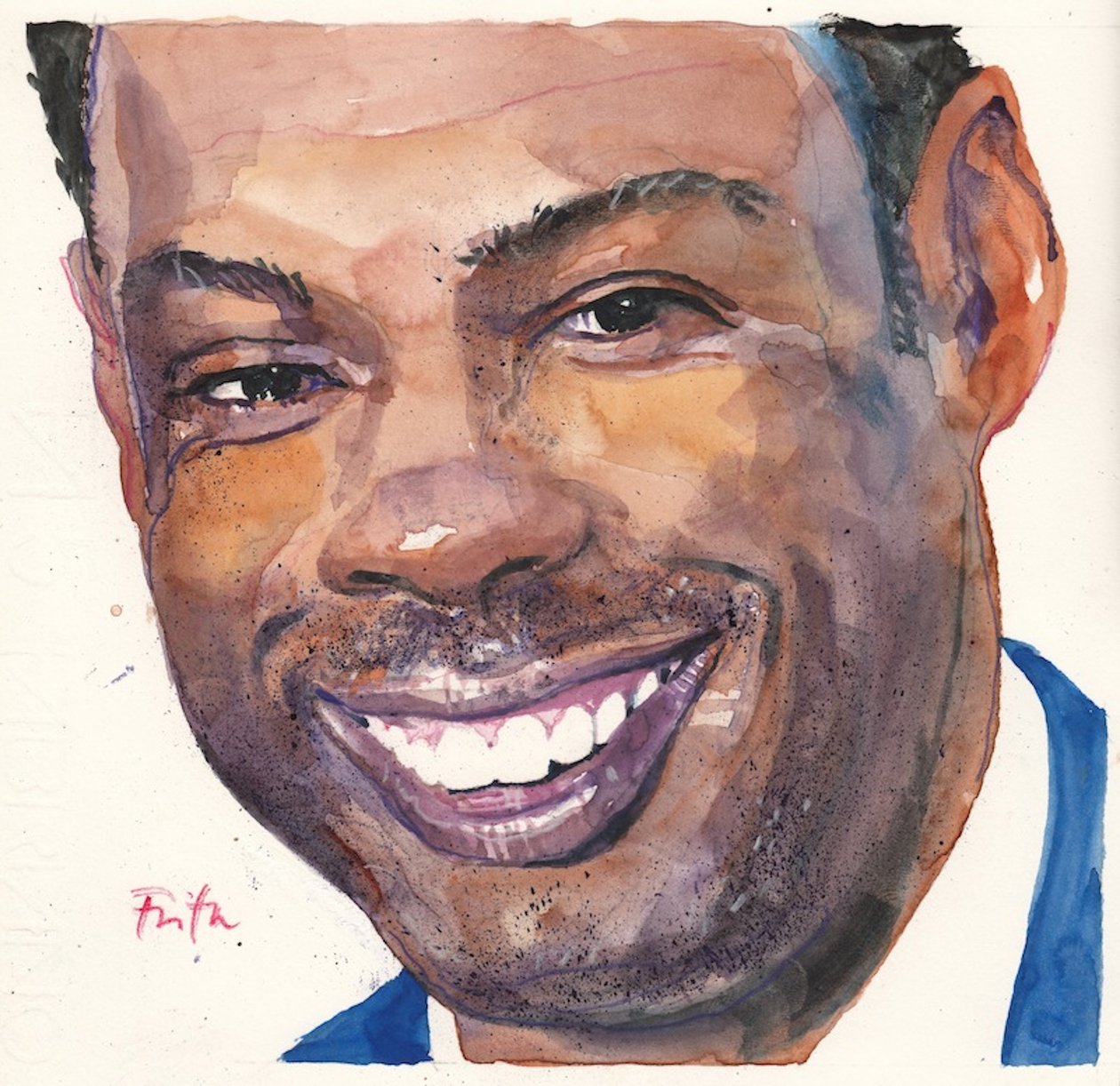 Chris Rock (akvarel) od Michael Frith