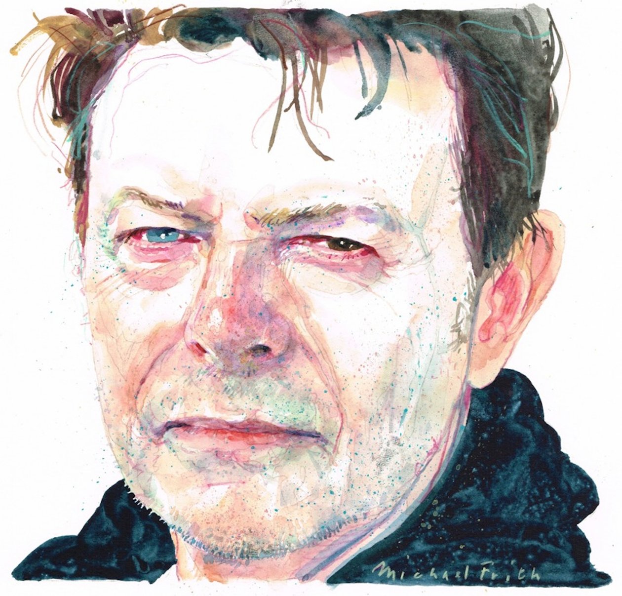 David Bowie (akvarel) od Michael Frith