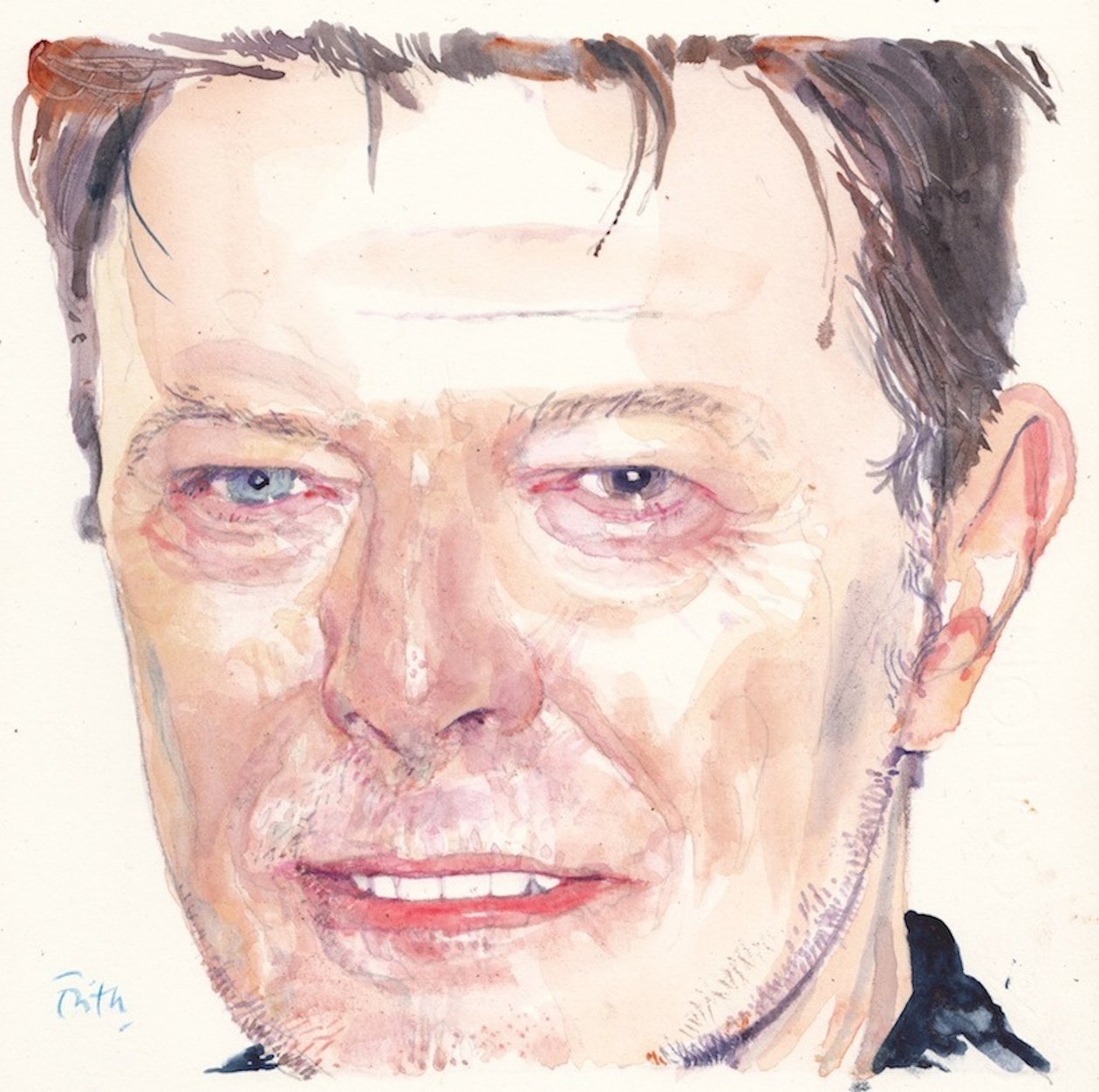 David Bowie (akvarel) od Michael Frith