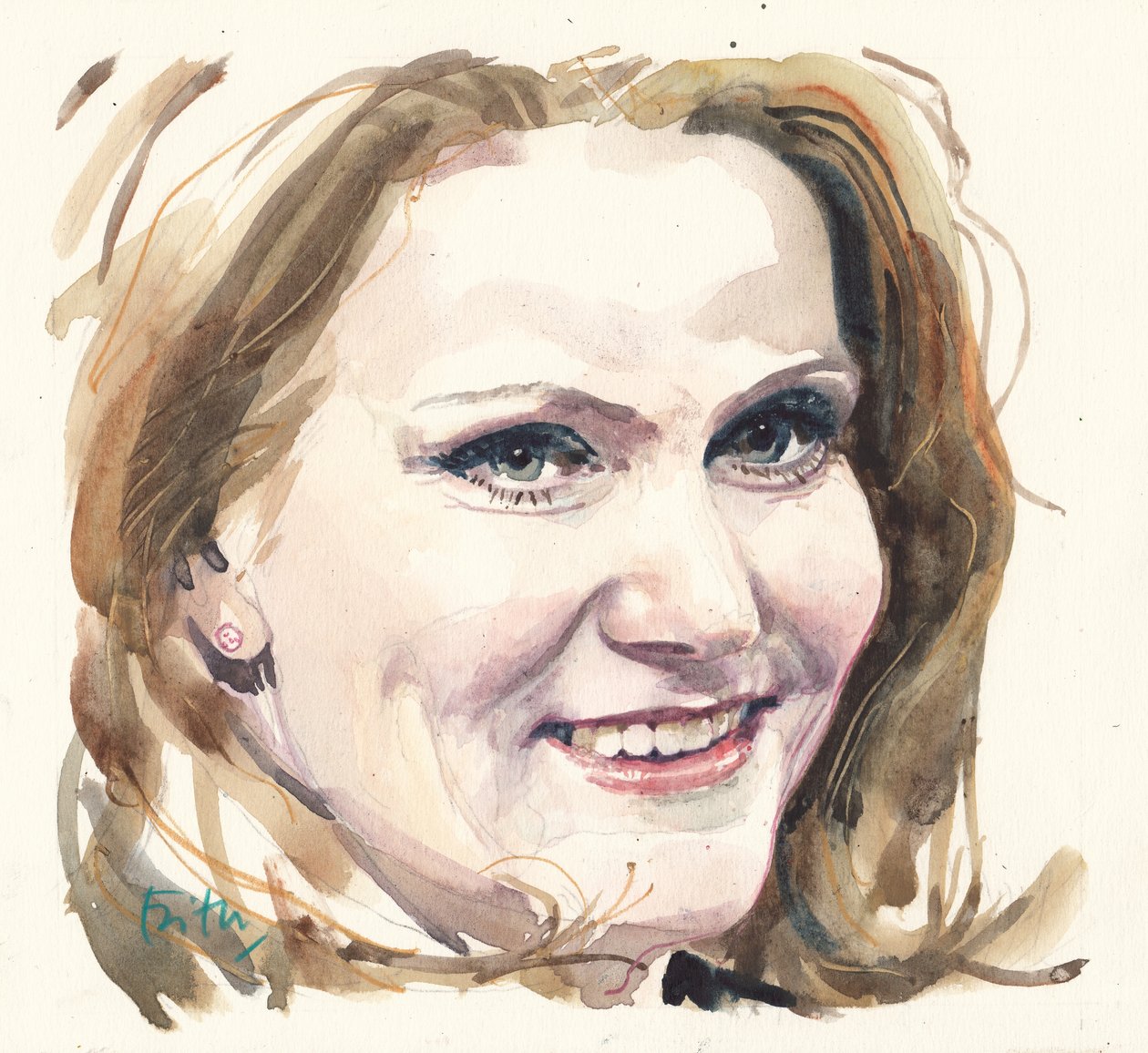Helle Thorning-Schmidt (akvarel) od Michael Frith