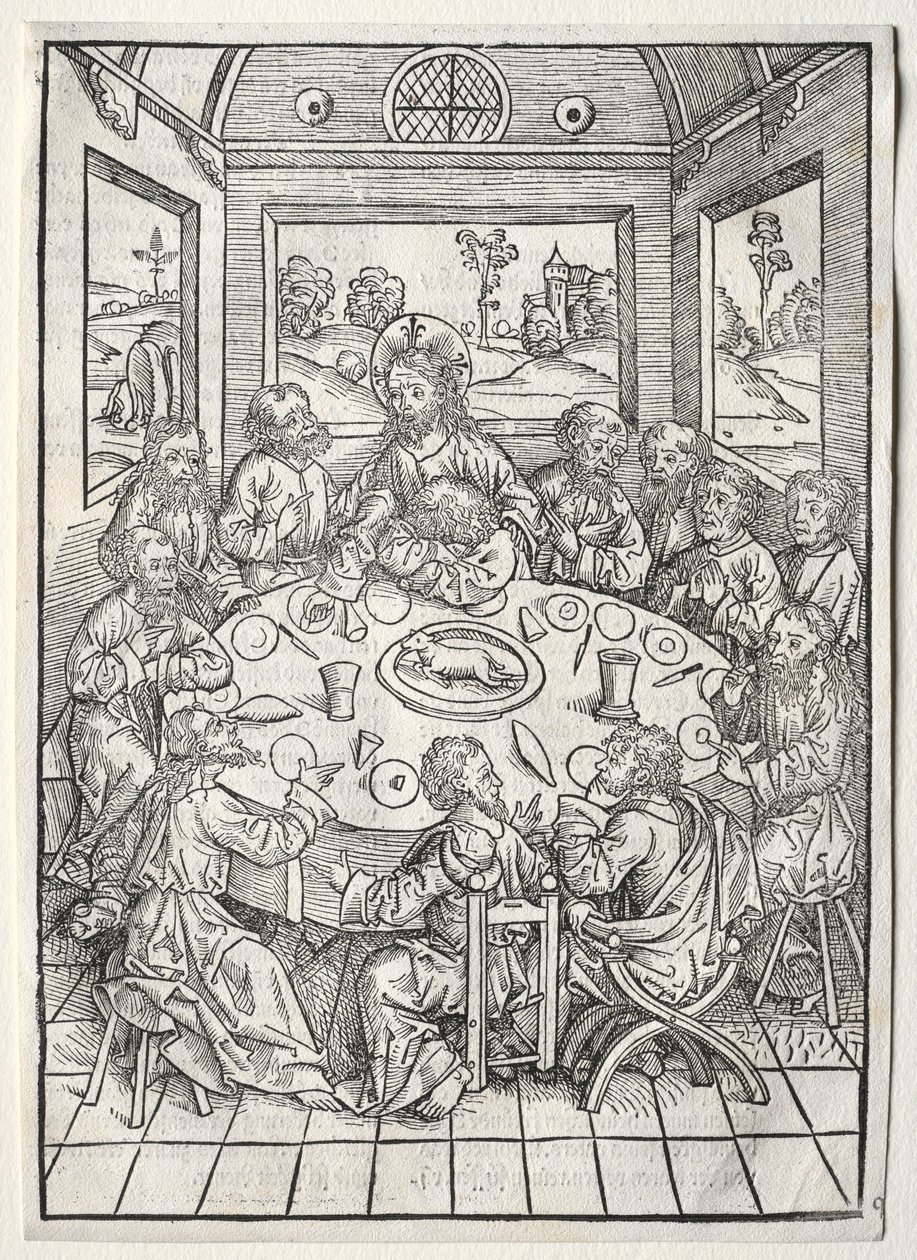 Der Schatzbehalter: Poslední večeře, 1491. od Michael Wolgemut