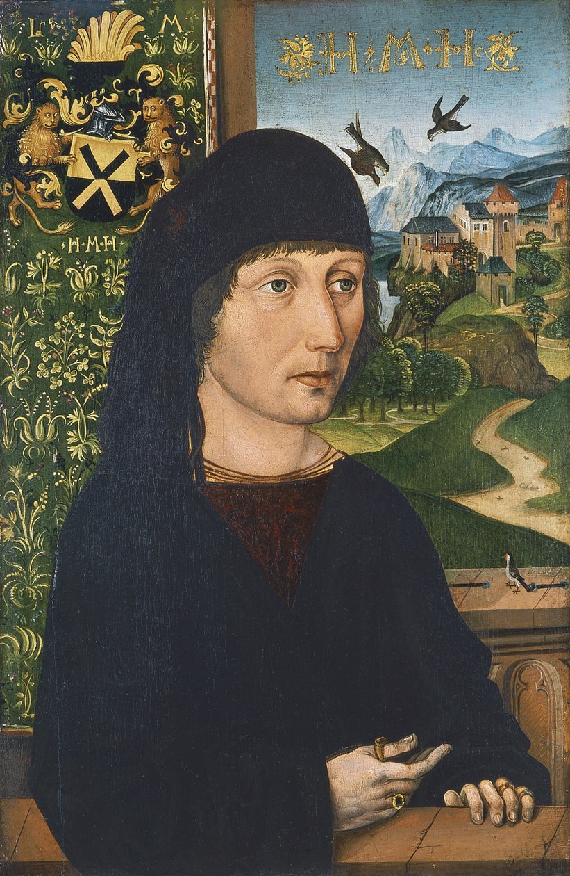 Portrét Levinus Memminger, cca 1485 od Michael Wolgemut