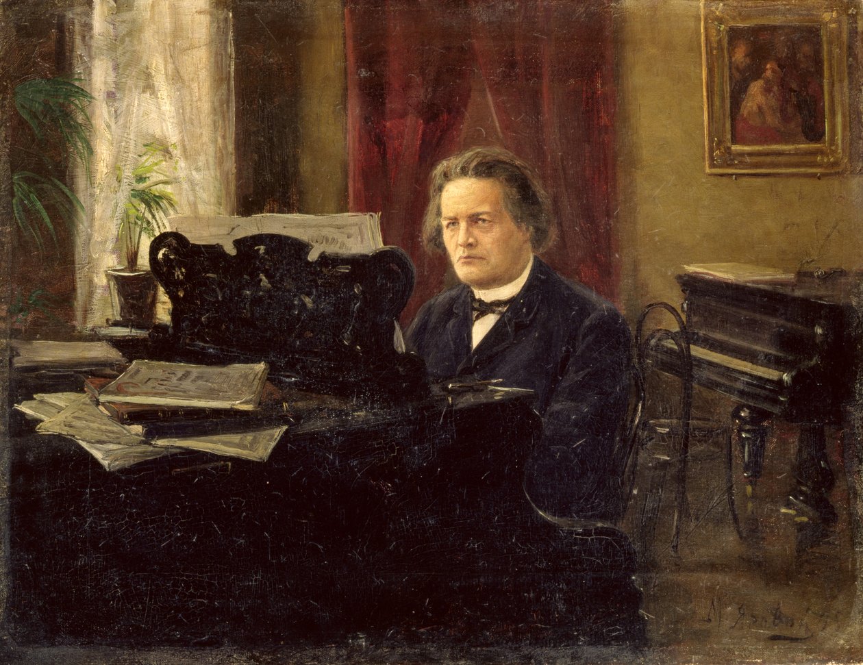 Portrét skladatele Antona Rubinsteina (1829-1894) od Michail Michailovich Yarowoy