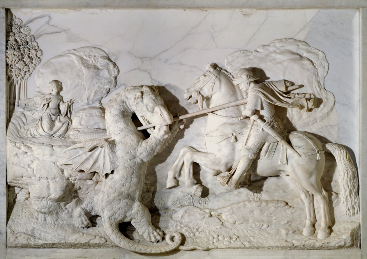 St. George and the Dragon, 1508 (mramor) od Michel Colombe