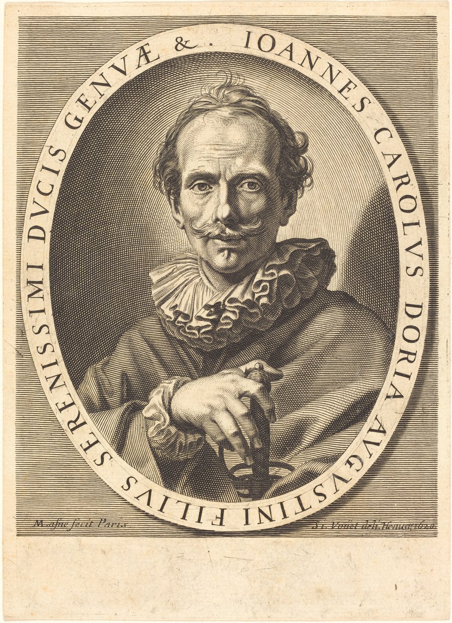 Jean Charles Doria od Michel Lasne after Simon Vouet