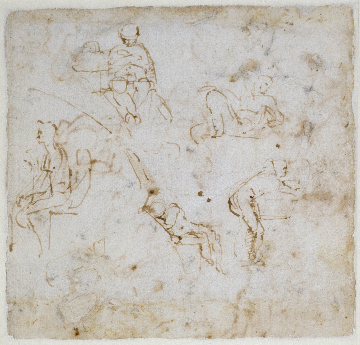 Figurální studie, kolem 1511 od Michelangelo Buonarroti