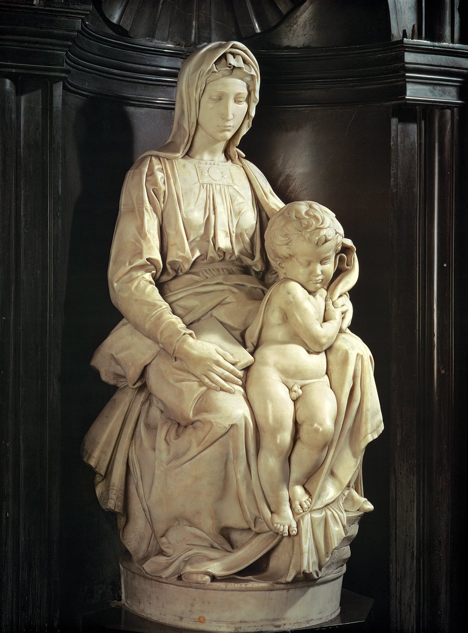 Madonna a dítě (mramor) od Michelangelo Buonarroti