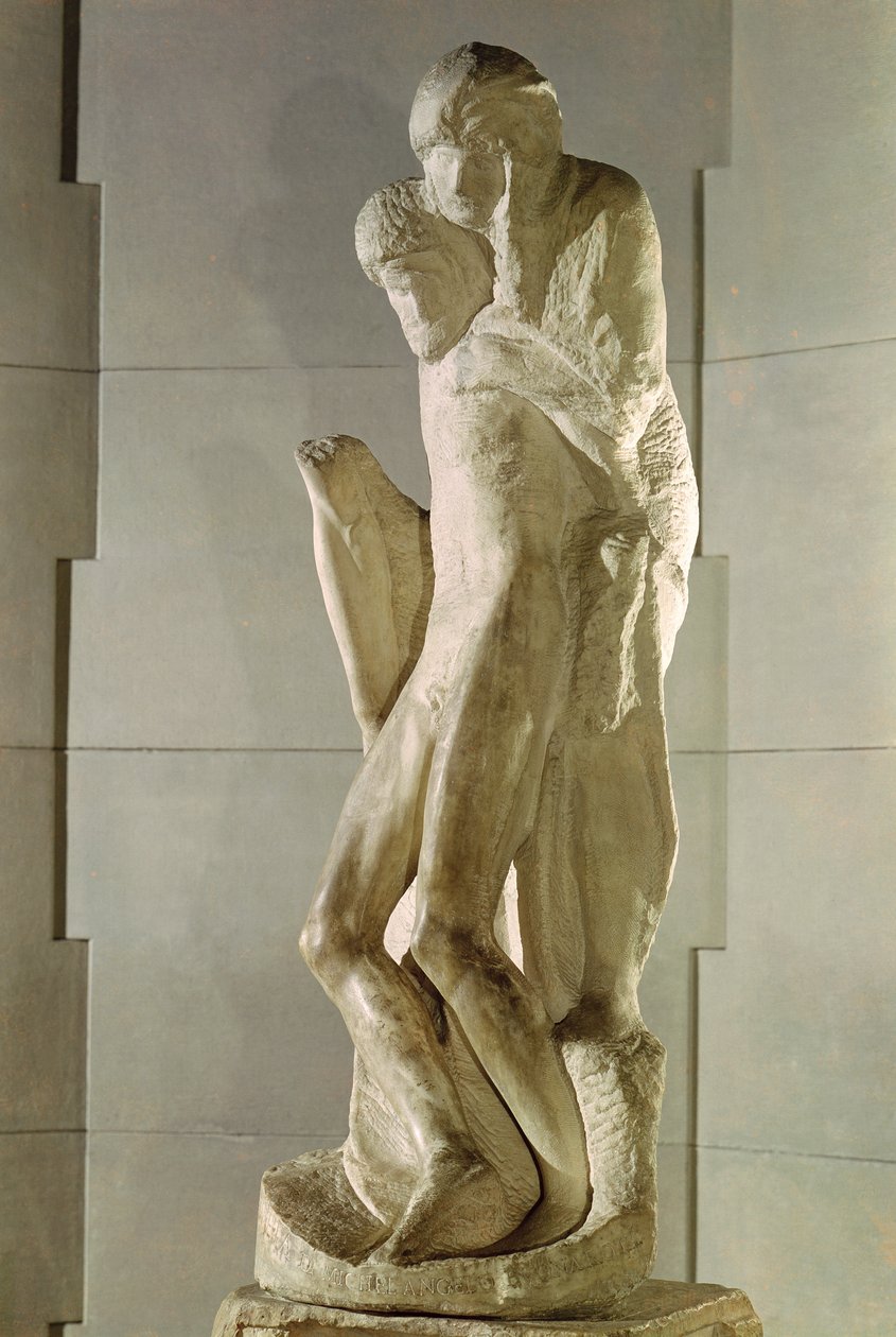 Rondanini Pieta, 1564 (mramor) (viz také 121822) od Michelangelo Buonarroti
