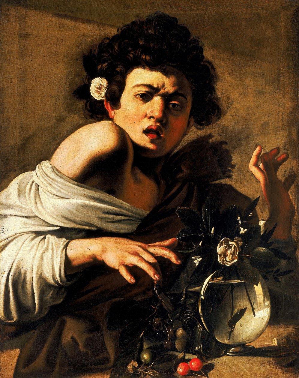 Chlapec pokousaný ještěrkou od Michelangelo Merisi Caravaggio