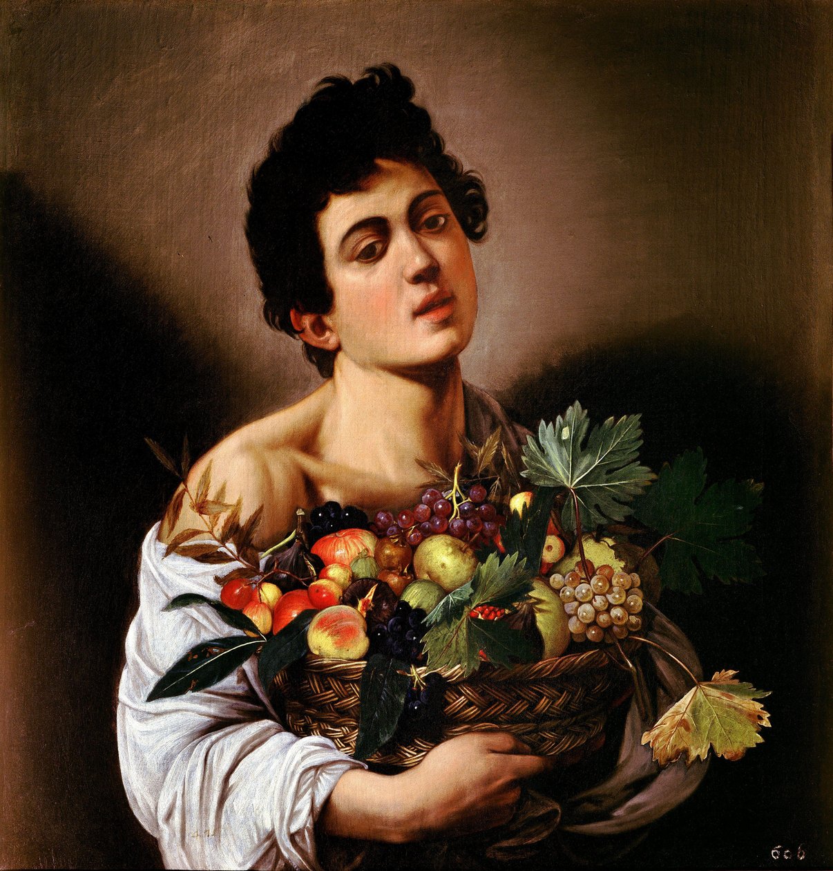 Chlapec s košíkem ovoce od Michelangelo Merisi Caravaggio