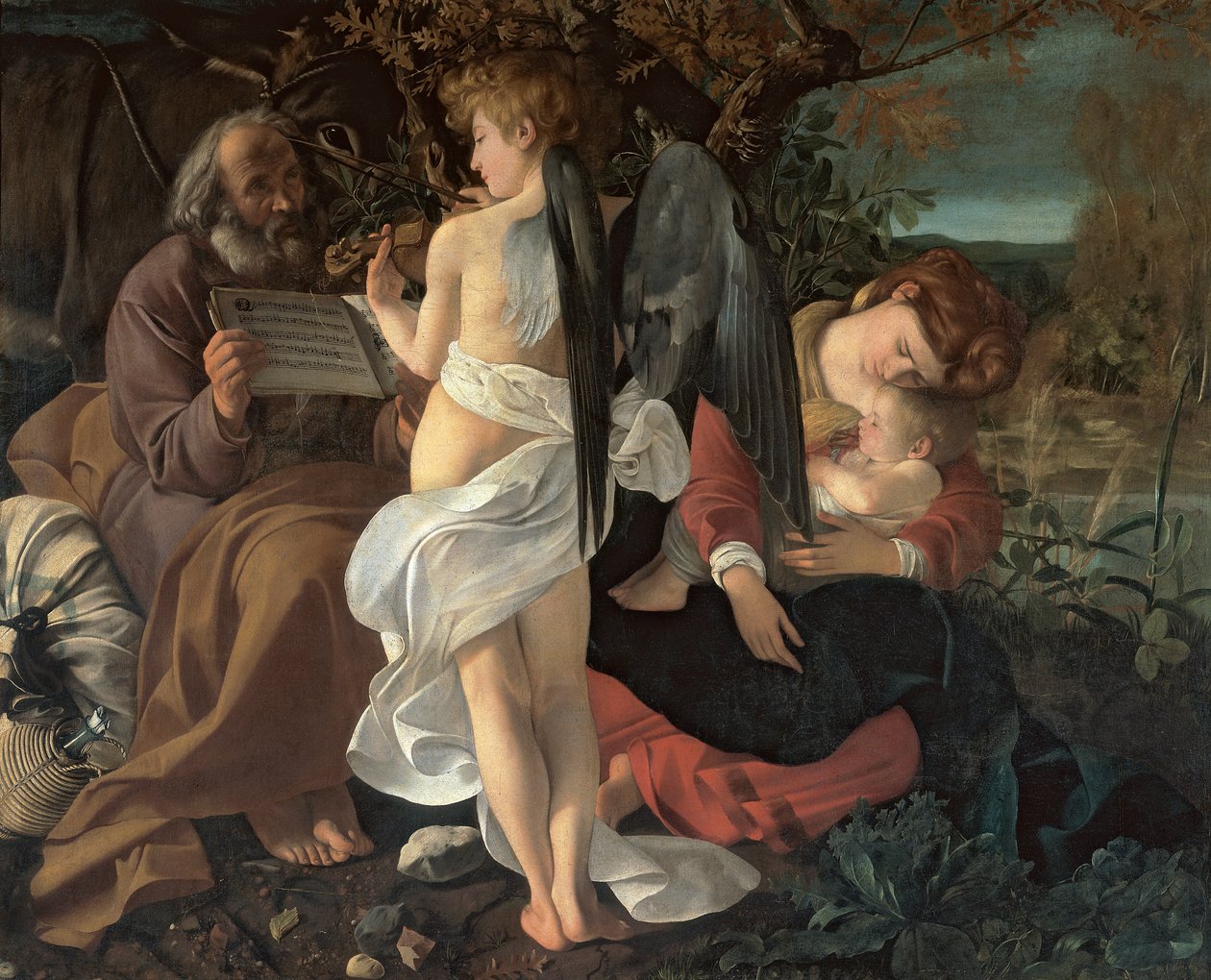 Odpočinek na útěku do Egypta, c.1603 od Michelangelo Merisi Caravaggio