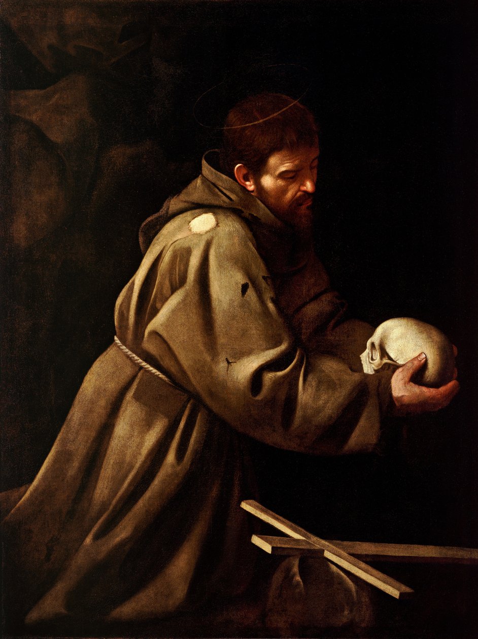 Svatý František v modlitbě od Michelangelo Merisi Caravaggio