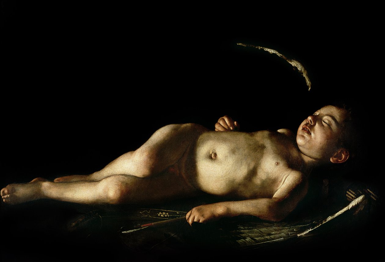 Spící Amor, 1608 od Michelangelo Merisi Caravaggio