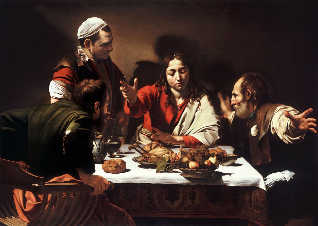 Večeře v Emauzích od Michelangelo Merisi Caravaggio
