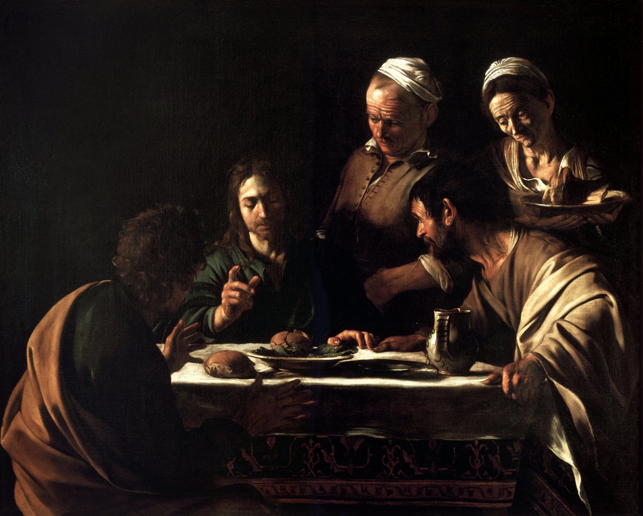 Večeře v Emauzích od Michelangelo Merisi Caravaggio