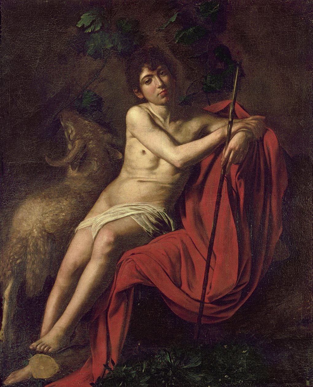 St. John the Baptist in the Wilderness, c.1610 od Michelangelo Merisi Caravaggio