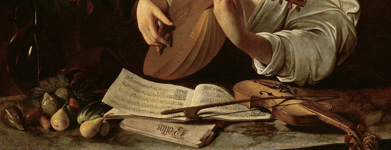 Lute Player, kolem roku 1595 od Michelangelo Merisi Caravaggio