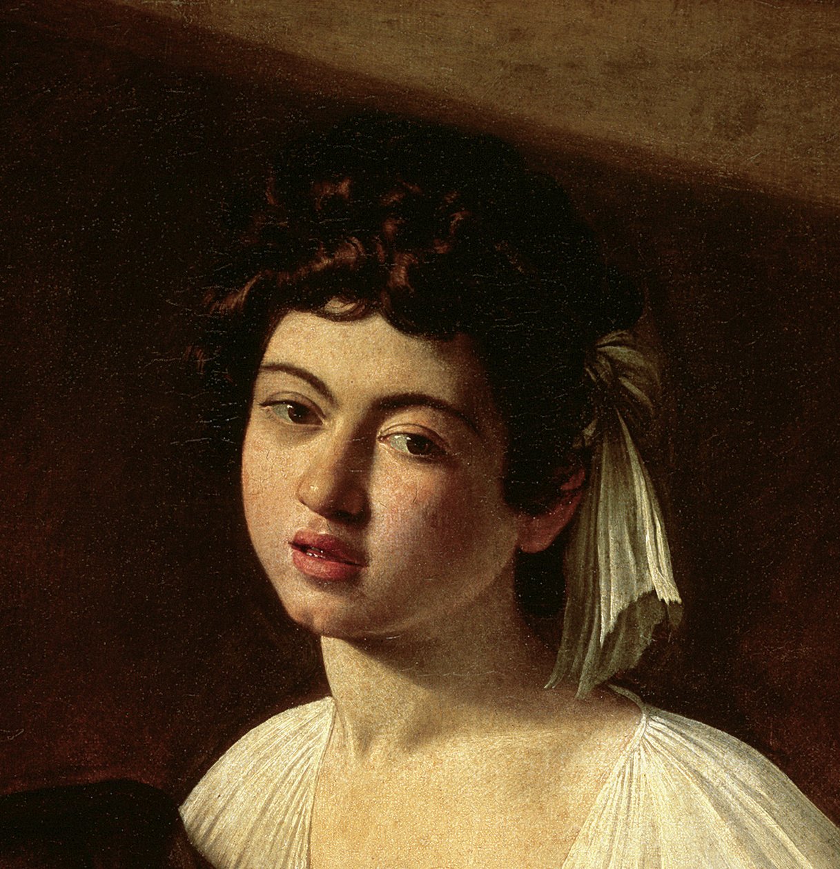 Lute Player, kolem roku 1595 od Michelangelo Merisi Caravaggio