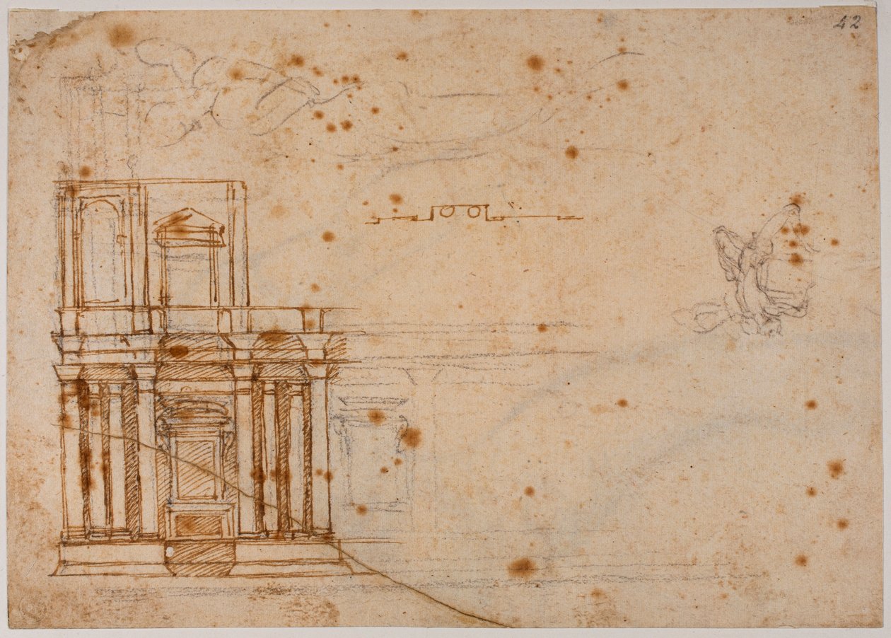 Architektonické studie a básnické fragmenty od Michelangelo Buonarroti