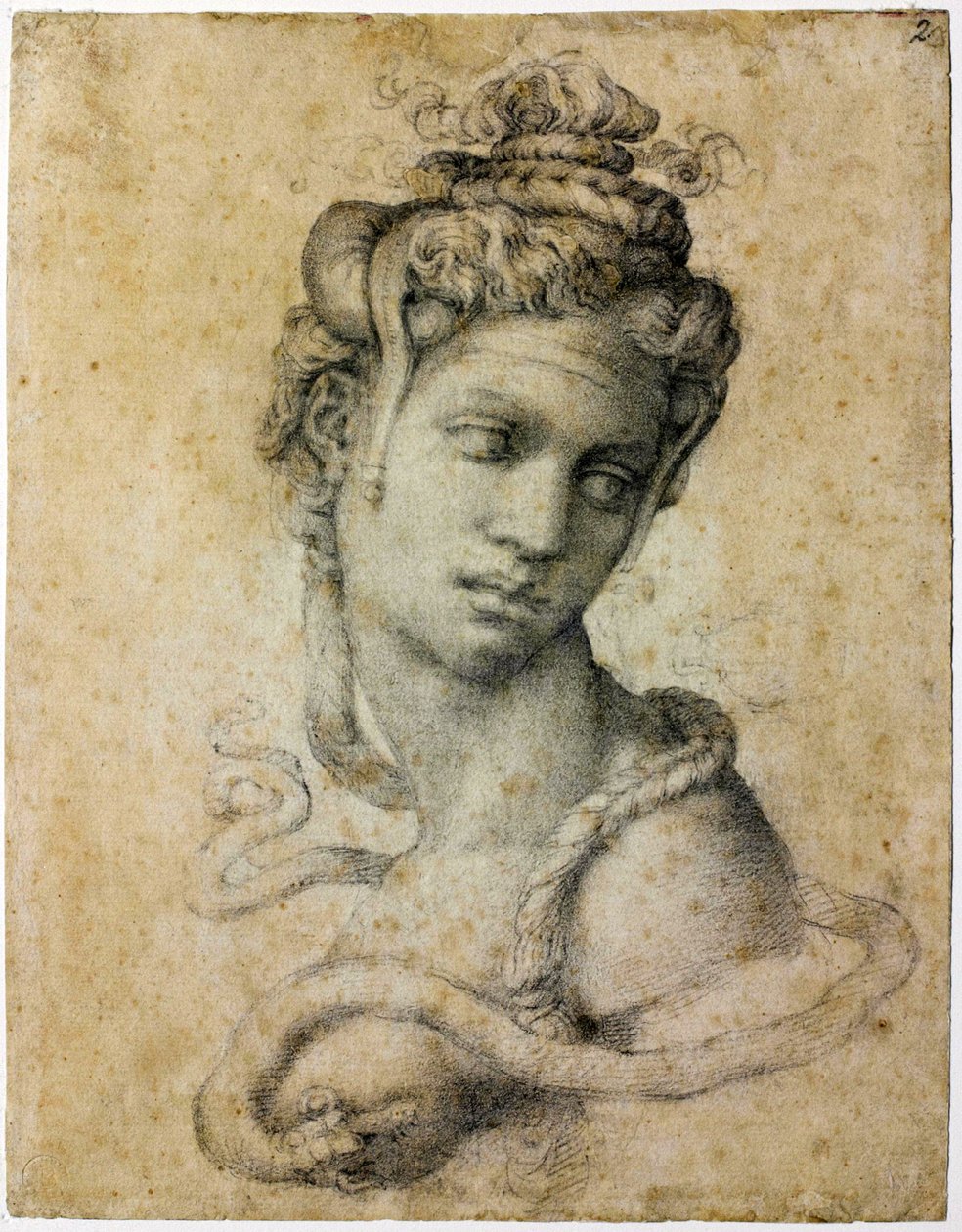 Kleopatra, kolem roku 1535 od Michelangelo Buonarroti