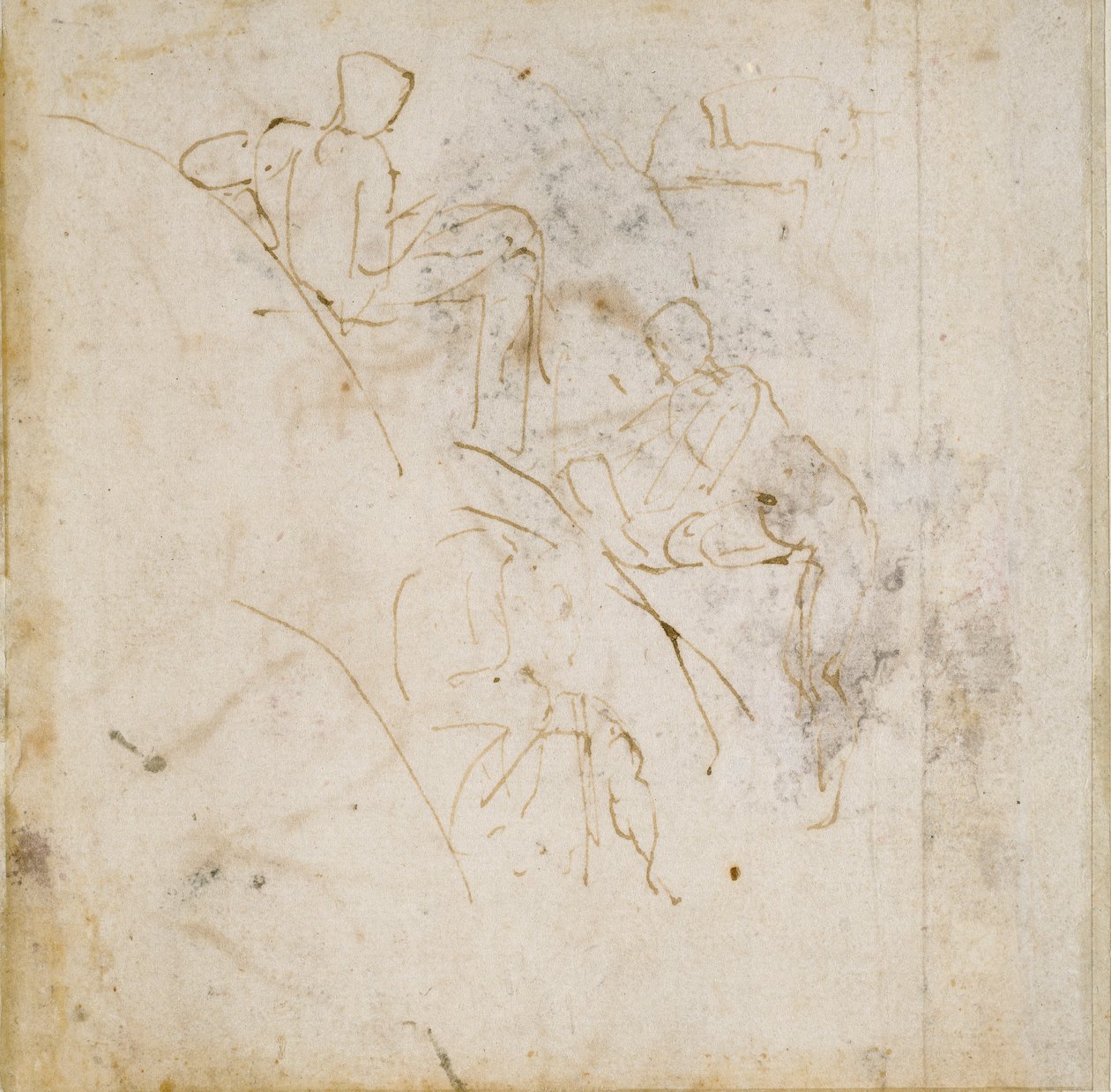 Four Figure Studies, c1490-1560 od Michelangelo Buonarroti