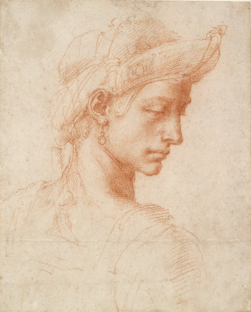 Ideální hlava, konec 15.-začátek 16. století od Michelangelo Buonarroti
